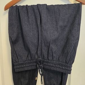 Zara Navy Textured Pants